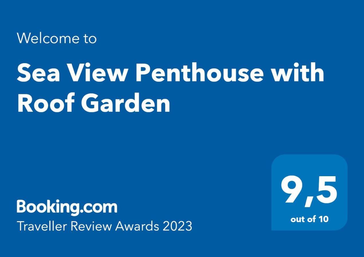 Апартаменты Sea View Penthouse With Roof Garden Ханья Экстерьер фото