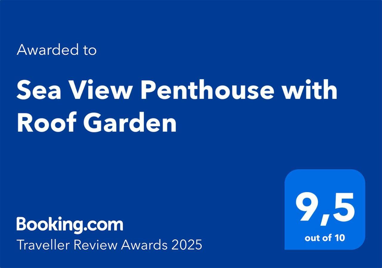 Апартаменты Sea View Penthouse With Roof Garden Ханья Экстерьер фото